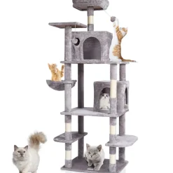 VEVOR Cat Tree for Indoor Cats, 68.5