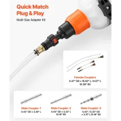 VEVOR 1500CC Fluid Extractor, Manual Automotive Fluid Pump Extractor, Oil Syringe with Long Hose and Extension Tubes Easy Oil Change, Suction Pump for Lawn Mowers Cars Ships Golf Carts Motorcycles