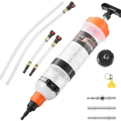 VEVOR 1500CC Fluid Extractor, Manual Automotive Fluid Pump Extractor, Oil Syringe with Long Hose and Extension Tubes Easy Oil Change, Suction Pump for Lawn Mowers Cars Ships Golf Carts Motorcycles