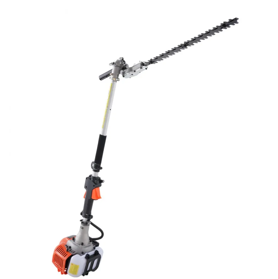VEVOR 52CC 6-in-1 Multi-Functional Trimming Tools, Gas Hedge Trimmer, Weed Eater, String Trimmer, Brush Cutter, Edger, Pole Saw Chainsaw Pruner with Extension Pole