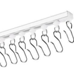VEVOR Ceiling Curtain Track Set, 9.9 FT/3 Meter, Self Adhesive, No Drill Ceiling Track System for Curtains, Room Divider Curtain Track Ceiling Mounted for Living Room with Hooks and Hardware, White
