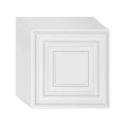 VEVOR Ceiling Tiles, 12-Pack 24 x 24 in, Drop Ceiling Tiles Premium PVC Sheet, Easy Installation/ Cutting Plastic Glue-up Ceiling Tile, Ceiling Covering for Home/Office Decoration, White Peg Pattern