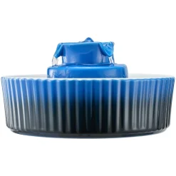 VEVOR Ceramic Cat Water Fountain, 2.1L/71oz Cupcake Pet Fountain, Porcelain Cat Water Dispenser with Ultra-Quiet Pump, 360° Drinking Area and Multi-Layer Filtration System, for Cats and Dogs (Blue)