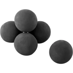 VEVOR Ceramic Fire Balls, 5 Inch 6 Pcs Round Fire Stones, Reusable Lava Rocks Indoor and Outdoor Use, Decorative Fire Pit Rocks for Propane/Gas Fireplace, Stove, Courtyard, Camping, Black