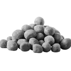 VEVOR Ceramic Fire Pebble Stones, 1-2 inch 48 Pcs Lava Rocks, Reusable Fire Pit Stones Indoor and Outdoor Use, Decorative Firepit Rocks for Propane/Gas Fireplace, Stove, Courtyard, Camping