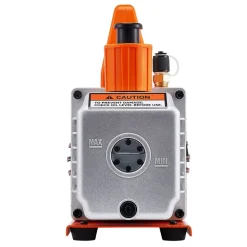 VEVOR 4 CFM AC Vacuum Pump and Gauge Set, 1/3 HP, Single Stage Rotary Vane HVAC Air Vacuum Pump, A/C Refrigerant Manifold Gauge Kit, with Leak Detector, Carry Bag, for R134a R22 R410a Refrigerants