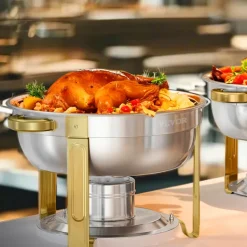 VEVOR Chafing Dish Buffet Set, 8 Qt 4 Pack, Stainless Steel Chafer with 4 Full Size Pans, Rectangle Catering Warmer Server with Lid Water Pan Stand Fuel Holder, for Weddings Parties Banquets, Silver