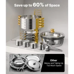 VEVOR Chafing Dish Buffet Set, 8 Qt 4 Pack, Stainless Steel Chafer with 4 Full Size Pans, Rectangle Catering Warmer Server with Lid Water Pan Stand Fuel Holder, for Weddings Parties Banquets, Silver