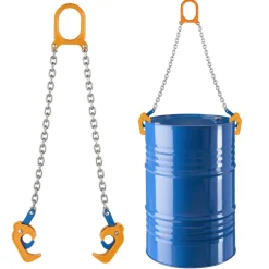 VEVOR Chain Drum Lifter, G80 Drum Lifting Chain Sling with Thickened Security Hook, 2000LBS Capacity, 1.6ft Long Sturdy Drums Handling Equipment, Carbon Steel Barrel Lifter for Plastic & Metal Drums
