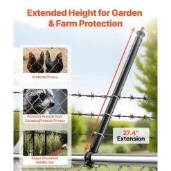 VEVOR Chain Link Fence Extensions, 9 Packs 27.4