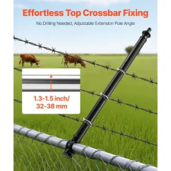 VEVOR Chain Link Fence Extensions, 9 Packs 27.4