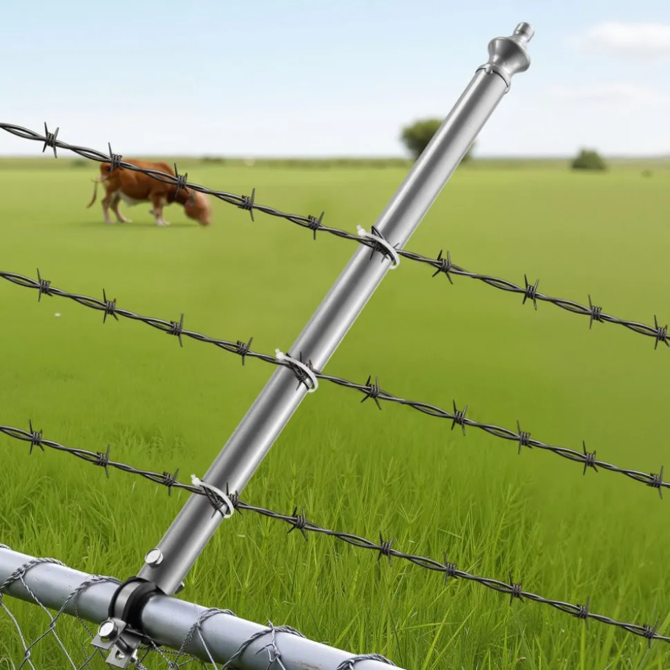VEVOR Chain Link Fence Extensions, 18 Packs 27.4" Extension Height, Galvanized Post Extender for 1.3" to 1.5" Top of Fence, U Bracket, Barbed Wire Extend Arm for Privacy, Prevent Dogs Jumping Out