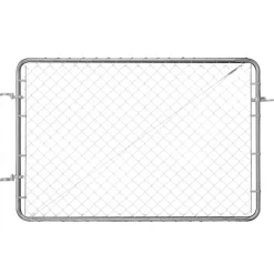 VEVOR Chain Link Fence Gate, 72 x 48 in, Adjustable Chain Link Fence Panel, Fit 2.2-6 ft (W) x 6 ft (H) Garden Fence Gate Opening, Rust-Resistant Galvanized Fencing Gate for Farm, Posts Not Included