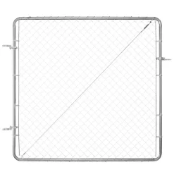 VEVOR Chain Link Fence Gate, 70 x 72 in, Adjustable Chain Link Fence Panel, Fit 3 ft (W) x 4 ft (H) Garden Fence Gate Opening, Rust-Resistant Galvanized Fencing Gate for Farm Posts Not Included