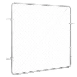VEVOR Chain Link Fence Gate, 70 x 72 in, Adjustable Chain Link Fence Panel, Fit 3 ft (W) x 4 ft (H) Garden Fence Gate Opening, Rust-Resistant Galvanized Fencing Gate for Farm Posts Not Included