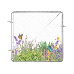 VEVOR Chain Link Fence Gate, 70 x 72 in, Adjustable Chain Link Fence Panel, Fit 3 ft (W) x 4 ft (H) Garden Fence Gate Opening, Rust-Resistant Galvanized Fencing Gate for Farm Posts Not Included