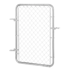 VEVOR Chain Link Fence Gate, 32 x 46 in, Adjustable Chain Link Fence Panel, Fit 2-4 ft (W) x 4 ft (H) Garden Fence Gate Opening, Rust-Resistant Galvanized Fencing Gate for Farm Posts Not Included