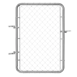 VEVOR Chain Link Fence Gate, 32 x 46 in, Adjustable Chain Link Fence Panel, Fit 2-4 ft (W) x 4 ft (H) Garden Fence Gate Opening, Rust-Resistant Galvanized Fencing Gate for Farm Posts Not Included