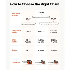 VEVOR Chainsaw Chain 3 Pack 20 Inch 0.325