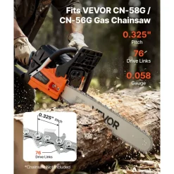 VEVOR Chainsaw Chain 3 Pack 20 Inch 0.325