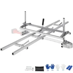 VEVOR Chainsaw Mill and Rail Mill Guide System, Portable Sawmill 14"-36" Guide Bar, 9ft Aluminum Saw Milling Rail Guide with Chainsaw Planking Mill for Woodworkers and Carpenters