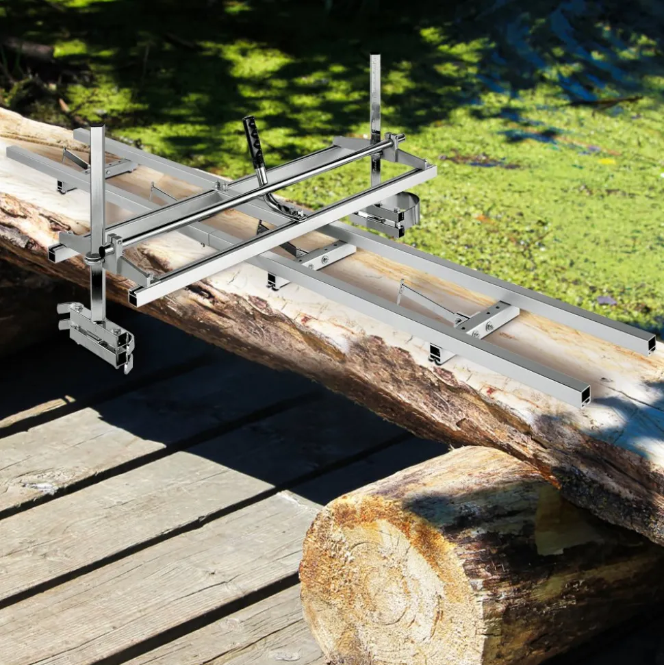 VEVOR Chainsaw Mill and Rail Mill Guide System, Portable Sawmill 14"-36" Guide Bar, 9ft Aluminum Saw Milling Rail Guide with Chainsaw Planking Mill for Woodworkers and Carpenters