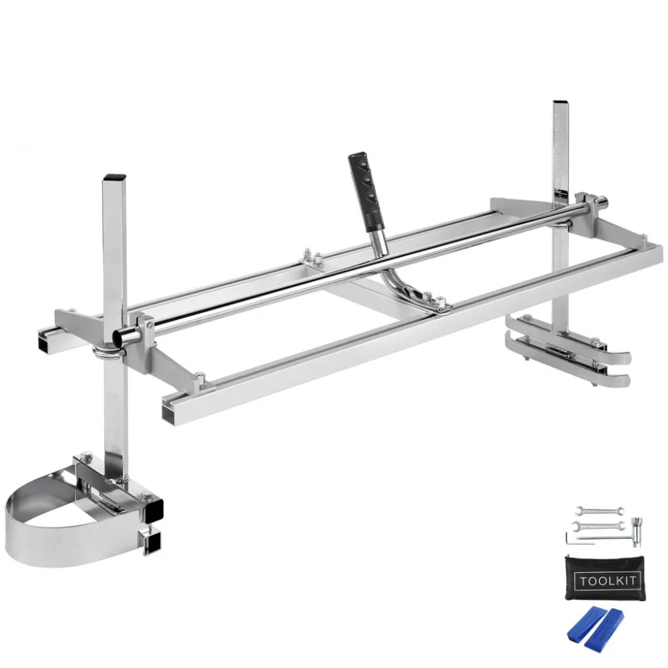 VEVOR Chainsaw Mill, Portable Sawmill 14"-48" Guide Bar, Galvanized Steel Chainsaw Planking Mill with 0.2"-11.81" Cutting Thickness, Wood Lumber Cross Cutting Saw Mill for Builders and Woodworkers