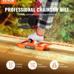 VEVOR Chainsaw Mill, Vertical Lumber Cutting Guide with 2"-6" Cutting Width, Cast Iron Portable Timber Chainsaw Attachment, Lightweight Wood Timber Milling Attachment for Builders and Woodworkers