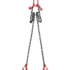 VEVOR Chain Sling, 3/8 inch x 6 ft Lifting Chains with Hooks, G80 Engine Chain Hoist Lifts, 11000 lbs/5 Ton Lifting Sling Chains for Engine Hoist, Engine Lift Chain with 2 Leg Grab Hooks and Adjusters