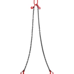 VEVOR Chain Sling, 3/8 inch x 6 ft Lifting Chains with Hooks, G80 Engine Chain Hoist Lifts, 11000 lbs/5 Ton Lifting Sling Chains for Engine Hoist, Engine Lift Chain with 2 Leg Grab Hooks and Adjusters