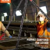 VEVOR Chain Sling, 1/4 inch x 5 ft Lifting Chains with Hooks, G80 Engine Chain Hoist Lifts, 6600 lbs/3 Ton Lifting Sling Chains for Engine Hoist, Engine Lift Chain with 4 Leg Grab Hooks and Adjusters