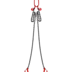 VEVOR Chain Sling, 5/16 inch x 6 ft Lifting Chains with Hooks, G80 Engine Chain Hoist Lifts, 6600 lbs/3 Ton Lifting Sling Chains for Engine Hoist, Engine Lift Chain with 2 Leg Grab Hooks and Adjusters