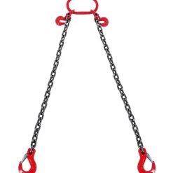 VEVOR Chain Sling, 5/16 inch x 6 ft Lifting Chains with Hooks, G80 Engine Chain Hoist Lifts, 6600 lbs/3 Ton Lifting Sling Chains for Engine Hoist, Engine Lift Chain with 2 Leg Grab Hooks and Adjusters