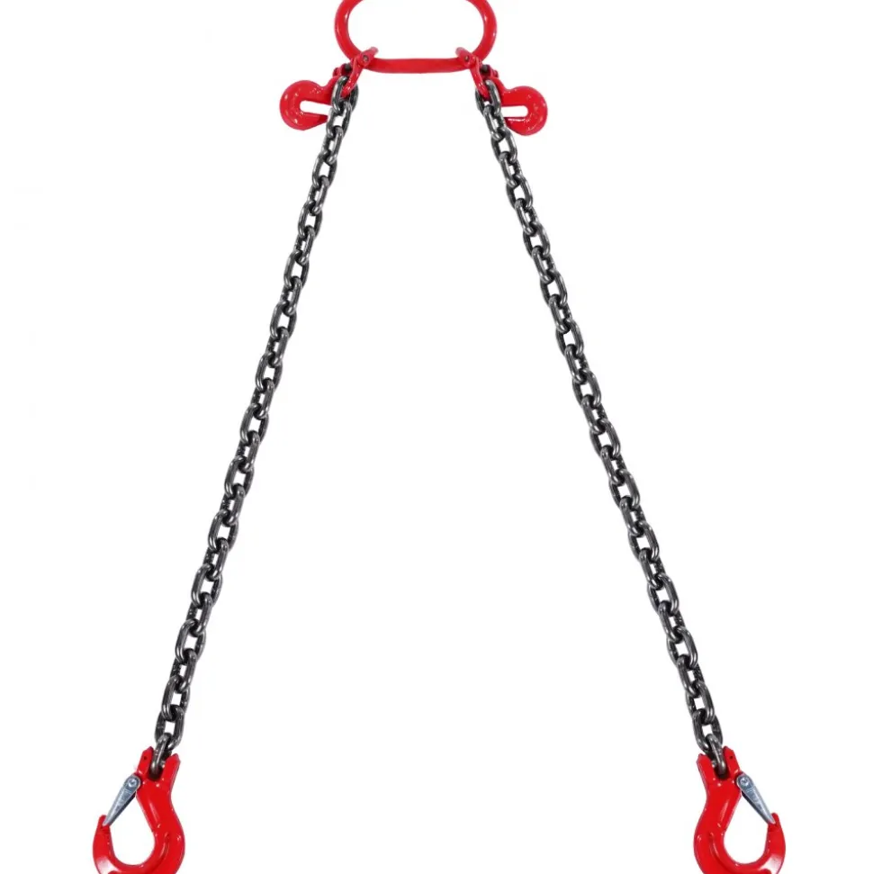 VEVOR Chain Sling, 5/16 inch x 6 ft Lifting Chains with Hooks, G80 Engine Chain Hoist Lifts, 6600 lbs/3 Ton Lifting Sling Chains for Engine Hoist, Engine Lift Chain with 2 Leg Grab Hooks and Adjusters