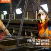 VEVOR Chain Sling, 3/8 inch x 5 ft Lifting Chains with Hooks, G80 Engine Chain Hoist Lifts, 11000 lbs/5 Ton Capacity Lifting Sling Chains for Engine Hoist, Engine Lift Chain with 2 Leg Grab Hooks