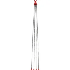 VEVOR Chain Sling, 3/8 inch x 5 ft Lifting Chains with Hooks, G80 Engine Chain Hoist Lifts, 11000 lbs/5 Ton Capacity Lifting Sling Chains for Engine Hoist, Engine Lift Chain with 2 Leg Grab Hooks