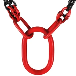 VEVOR Chain Sling, 5/16 inch x 5 ft Lifting Chains with Hooks, G80 Engine Chain Hoist Lifts, 11000 lbs/5 Ton Capacity Lifting Sling Chains for Engine Hoist, Engine Lift Chain with 4 Leg Grab Hooks