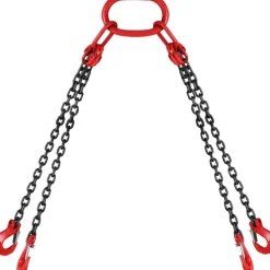 VEVOR Chain Sling, 5/16 inch x 5 ft Lifting Chains with Hooks, G80 Engine Chain Hoist Lifts, 11000 lbs/5 Ton Capacity Lifting Sling Chains for Engine Hoist, Engine Lift Chain with 4 Leg Grab Hooks
