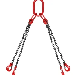 VEVOR Chain Sling, 5/16 inch x 5 ft Lifting Chains with Hooks, G80 Engine Chain Hoist Lifts, 11000 lbs/5 Ton Capacity Lifting Sling Chains for Engine Hoist, Engine Lift Chain with 4 Leg Grab Hooks