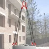 VEVOR Chain Sling, 5/16 inch x 10 ft Lifting Chains with Hooks, G80 Engine Chain Hoist Lifts, 11000 lbs/5 Ton Capacity Lifting Sling Chains for Engine Hoist, Engine Lift Chain with 4 Leg Grab Hooks