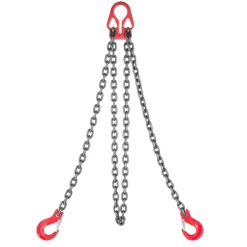 VEVOR Chain Sling, 5/16 in x 10 ft Lifting Chains with 2 Leg Grab Hooks, Heavy Duty G80 Alloy Steel Lifting Sling, 7000LBS Capacity, Adjustable Engine Chain Hoist Lifts for Cargo Security Towing