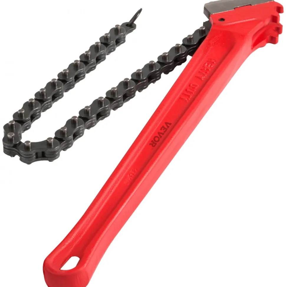 VEVOR Chain Wrench Pipe 36inch,Heavy Duty Oil Filter Chain Wrench Capacity 4-1/2 to 7-1/2inch ,Chain Wrench 30inch (760 mm) Chain Length Plumbing Pipe Tool