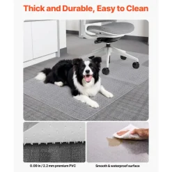 VEVOR Chair Mat with Lip, 36 x 48-inch Office Chair Mat for Low Pile Carpeted Floors, Plastic Floor Protector Rug with Studded, Non-Slip & Easy to Clean, Smooth Glide Under Desk Rug for Home Office