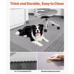VEVOR Chair Mat, 36 x 48-inch Office Chair Mat for Carpeted Floors, Plastic Floor Protector Rug with Studded, Non-Slip & Easy to Clean, Smooth Glide Under Desk Rug for Home Office (Rectangular)