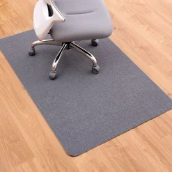 VEVOR Chair Mat, 55 x 35-inch Office Chair Mat for Hard Floors, Floor Protector for Rolling Chairs, Polyester Surface, Non-Slip & Easy to Clean, Smooth Glide Under Desk Rug for Home Office (Dark Grey)