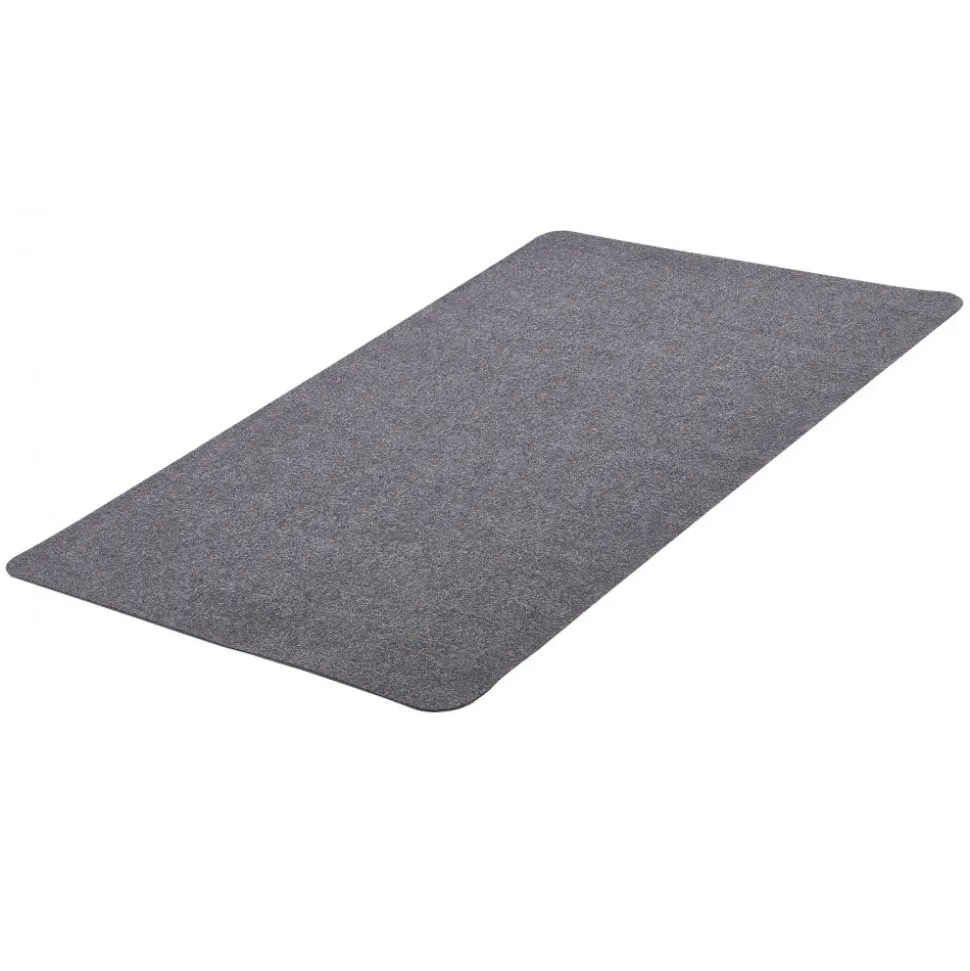 VEVOR Chair Mat, 55 x 35-inch Office Chair Mat for Hard Floors, Floor Protector for Rolling Chairs, Polyester Surface, Non-Slip & Easy to Clean, Smooth Glide Under Desk Rug for Home Office (Dark Grey)