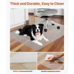 VEVOR Chair Mat, 36 x 48-inch Transparent Office Chair Mat for Hard Floors, Floor Protector for Rolling Chairs, Non-Slip & Easy to Clean, Smooth Glide Under Desk Rug for Home Office (Rectangular)