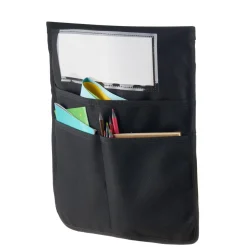 VEVOR Chair Pockets for Classroom, 24 Pack, 14 x 15 Inches Chairback Buddy Pocket with Name Tag, Back of Chair Organizer for Kids in Classroom, Kindergarten, School, and Home, Black
