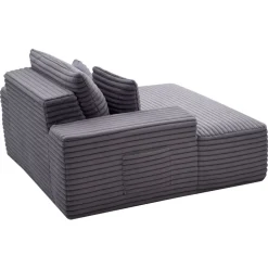 VEVOR Chaise Lounge Chair, 54 in Boneless Chaise Lounge Indoor, Modern Upholstered Oversized Reading Chair with Throw Pillows & Armrests, Sofa Couch Deep Seat Sleeper for Living Room, Bedroom, Grey