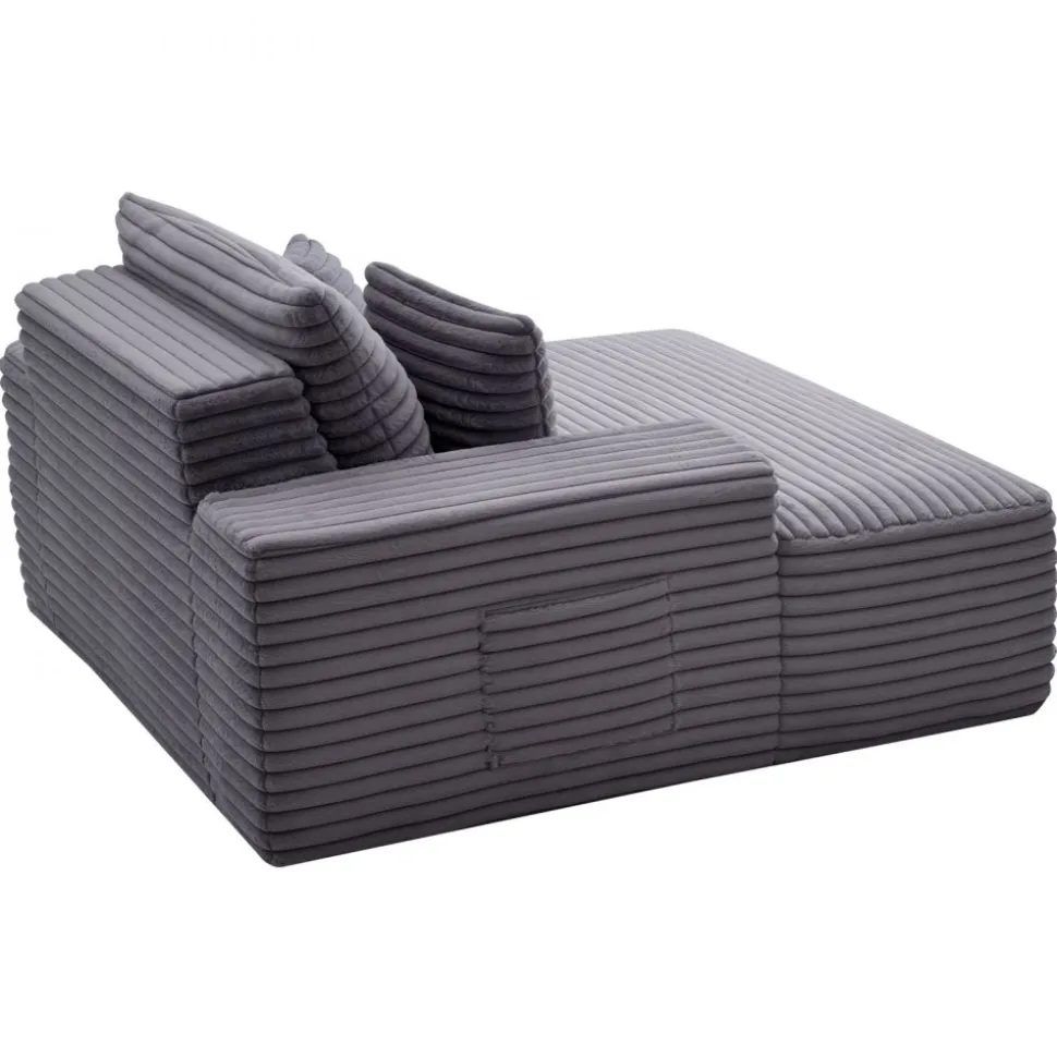 VEVOR Chaise Lounge Chair, 54 in Boneless Chaise Lounge Indoor, Modern Upholstered Oversized Reading Chair with Throw Pillows & Armrests, Sofa Couch Deep Seat Sleeper for Living Room, Bedroom, Grey